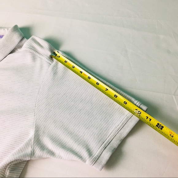 Tommy Bahama Mens Polo Shirt Size Medium Suprima Cotton Blend Polo White Gray - Picture 11 of 12